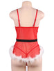 Plus Size Red Christmas Plush Decoration Romper Costume Teddy