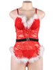 Plus Size Red Christmas Plush Decoration Romper Costume Teddy