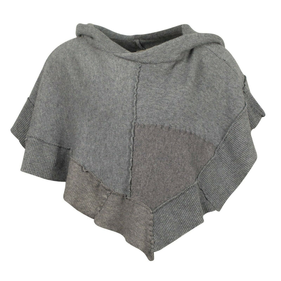 Patchmere Cropped Hoodie Poncho (O/S) - Gray