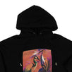 Cotton Birds Painting Hoodie Sweatshirt - Black
