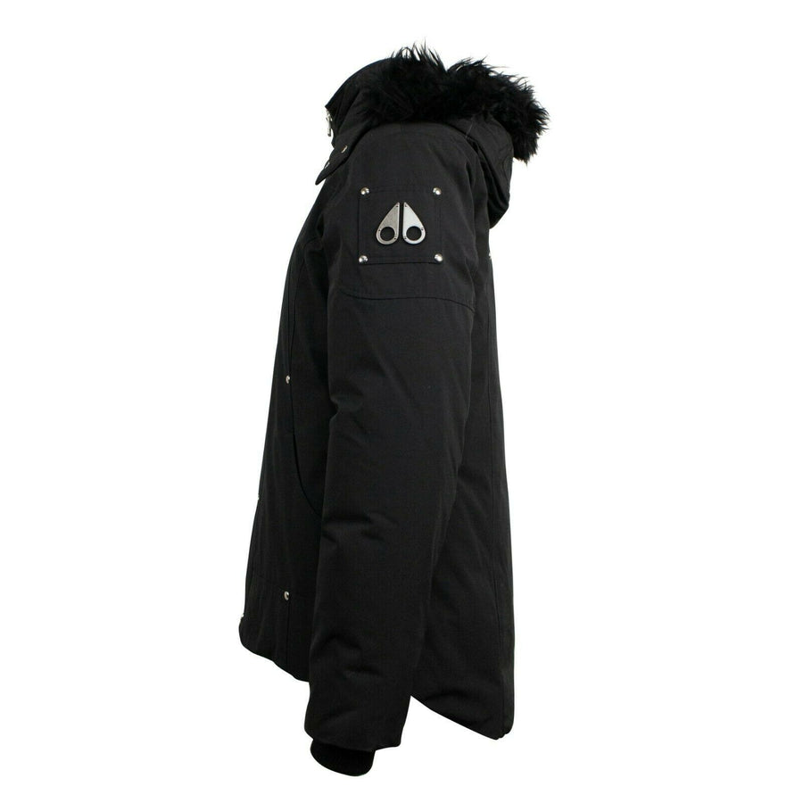 Kid's Shearling Parka Coat - Black