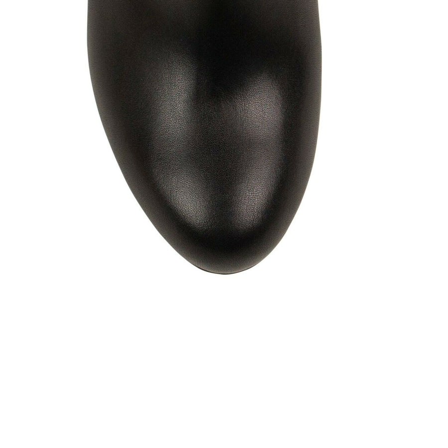 'Belle' Leather Ankle Boots - Black