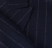 Pinstriped Cashmere Blend Double Breasted Sport Coat - Blue