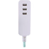 3-Port USB Surge Protector, 10ft Cord (Mint/White)
