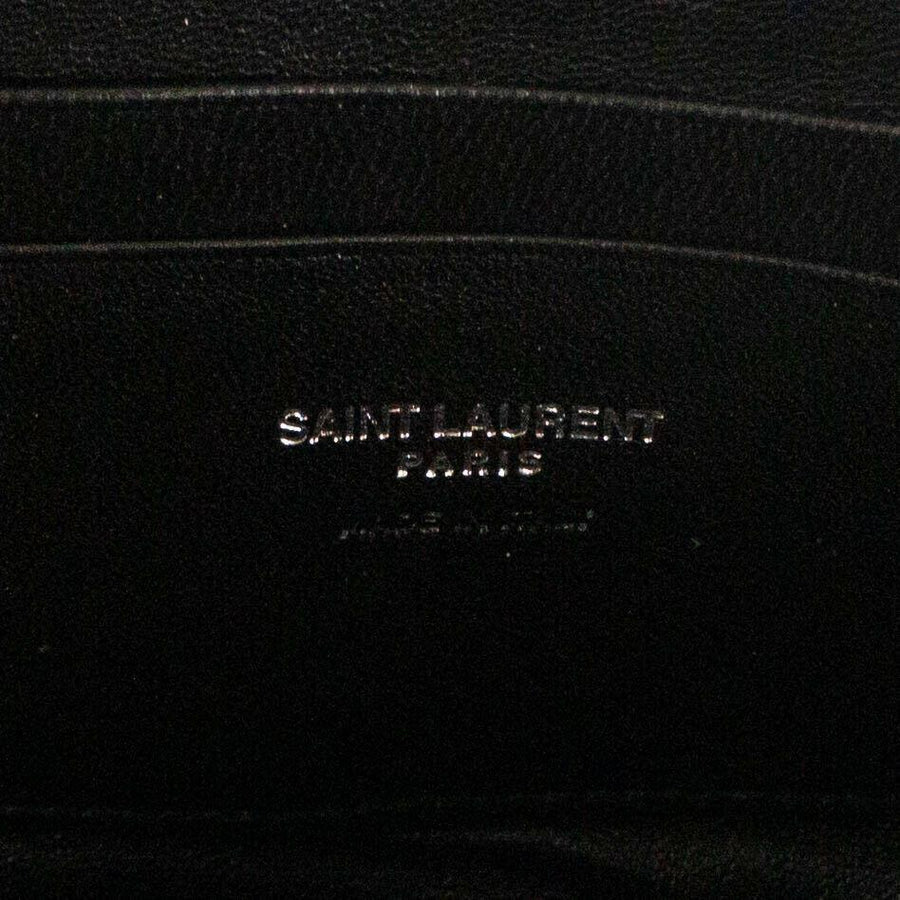 YSL Leather Grain De Poudre Roya Mini Crossbody Bag - Black