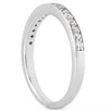 14k White Gold Pave Diamond Wedding Ring Band Set 1/2 Around