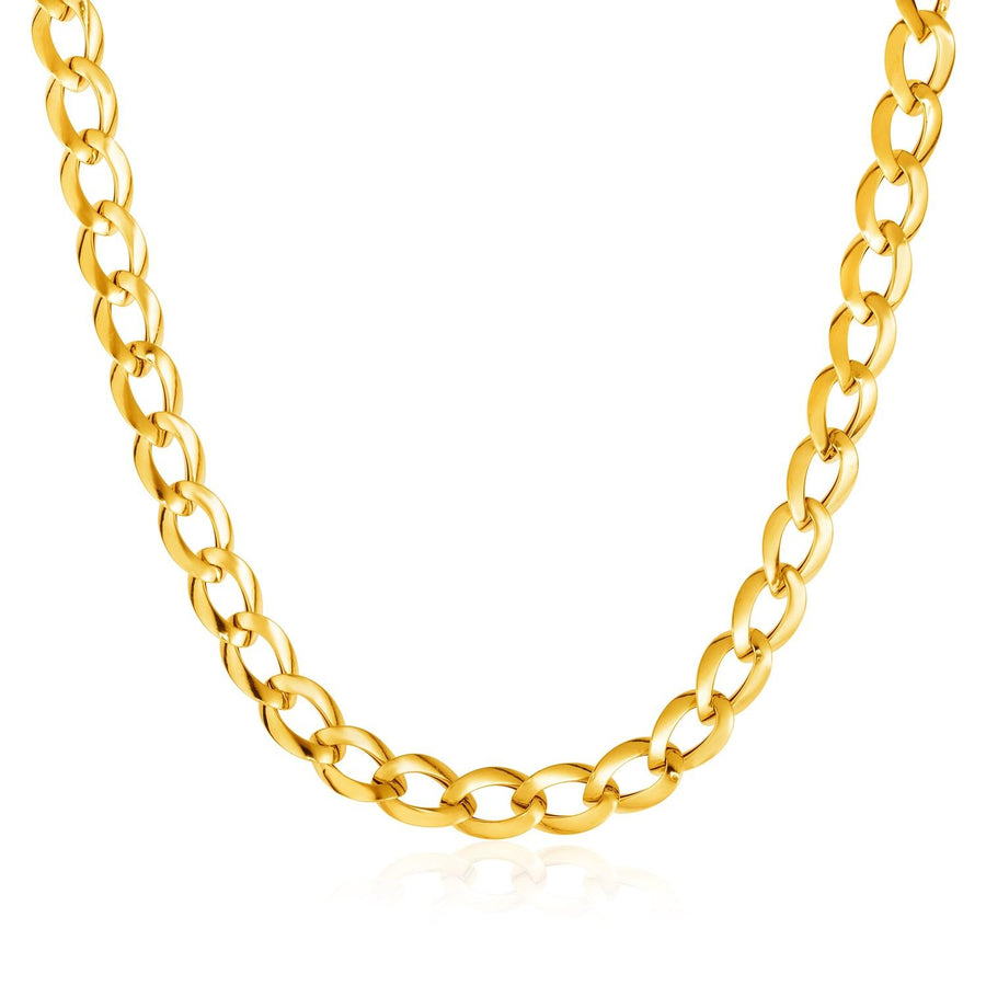14k Yellow Gold Curb Style Necklace
