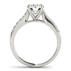 14k White Gold Round Cut Diamond Engagement Ring  (1 5/8 cttw)