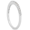 14k White Gold Slim Profile Diamond Micro Prong Diamond Wedding Ring Band