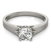 14k White Gold Prong Set Style Solitaire Diamond Engagement Ring (1/2 cttw)