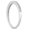 14k White Gold Diamond Micro Pave Diamond Milgrain Wedding Ring Band