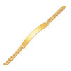 14k Yellow Gold ID Bracelet with Double Rope Chain