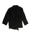 Gabardine And Leather Cropped Blazer - Black