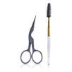 Stainless Brow Shaping Scissors & Brush - -