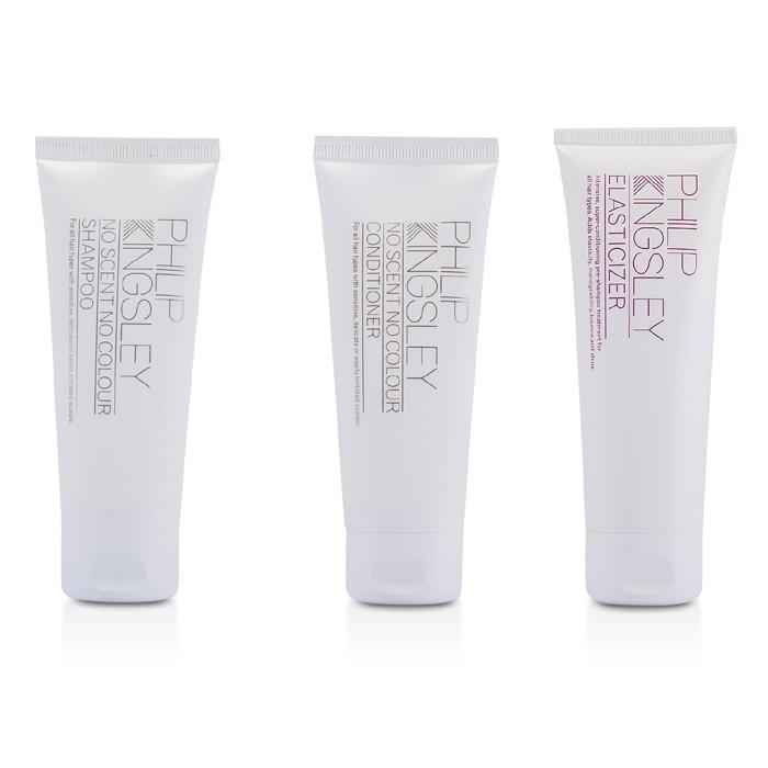 No Scent No Colour Jet Set: Shampoo 75ml + Conditioner 75ml + Elasticizer 75ml - 3pcs