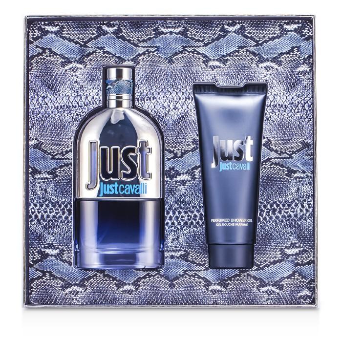 Just Cavalli Him (new Packaging) Coffret: Eau De Toilette Spray 90ml/3oz + Shower Gel 75ml/2.5oz (blue Box) - 2pcs
