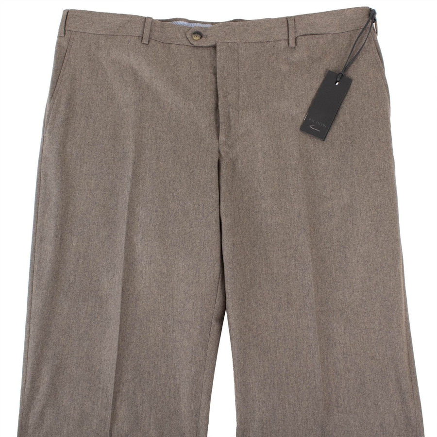 Brown Wool Blend Dress Pants