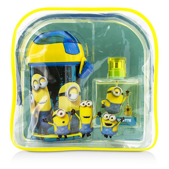 Minions Coffret: Eau De Toilette Spray 50ml/1.7oz + Water Bottle + Backpack - 2pcs+1bag