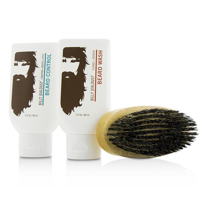Beard Envy Kit: Beard Wash 88ml + Beard Control 88ml + Brush 1pcs - 3pcs
