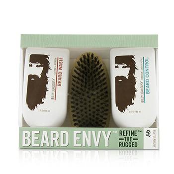 Beard Envy Kit: Beard Wash 88ml + Beard Control 88ml + Brush 1pcs - 3pcs