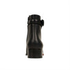 'Ecritoir' Leather Ankle Booties - Black