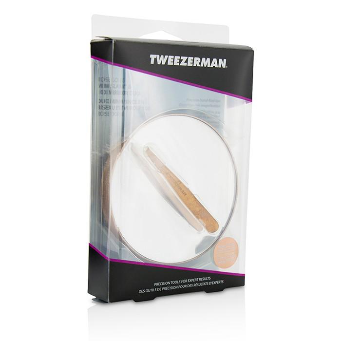 Rose Gold Mini Slant Tweezer And 10x Mirror - -
