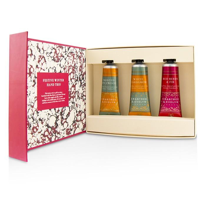 Festive Winter Hand Trio (1x Frosted Spicewood, 1x White Cardamom, 1x Red Berry & Fir) - 3x25ml/0.86oz