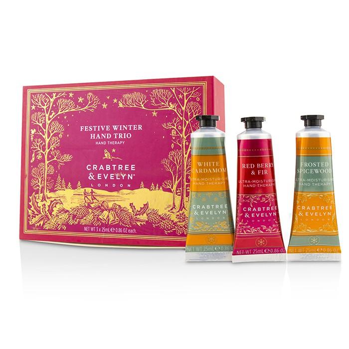 Festive Winter Hand Trio (1x Frosted Spicewood, 1x White Cardamom, 1x Red Berry & Fir) - 3x25ml/0.86oz