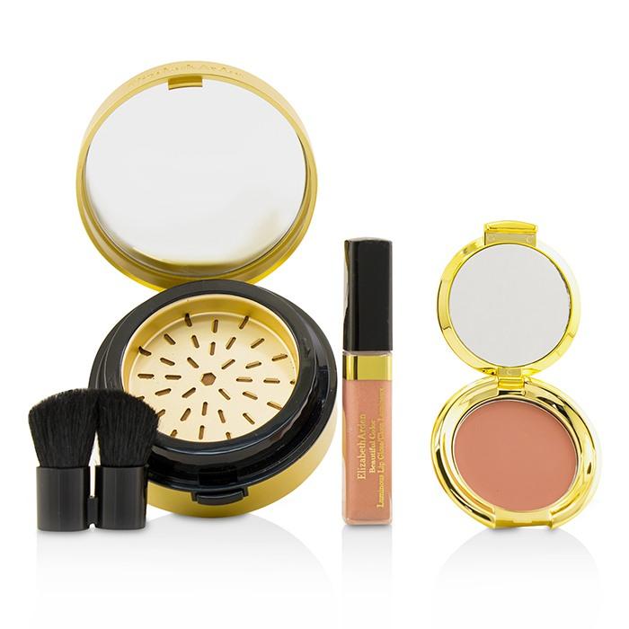 Bronze In The City Color Collection (1 X Bronzing Powder, 1 X Blush, 1 X Lip Gloss, 1 X Brush) - 4pcs