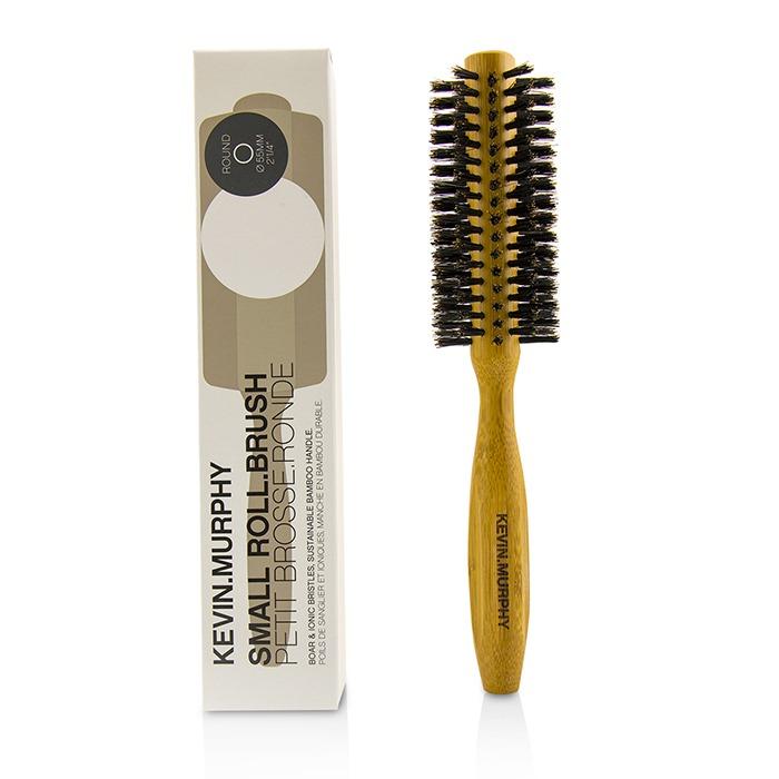 Small Roll.brush - Round 55mm (boar & Ionic Bristles, Sustainable Bamboo Handle) - 1pc