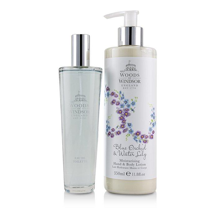 Blue Orchid & Water Lily Coffret: Eau De Toilette Spray 100ml/3.3oz + Moisturising Hand & Body Lotion 350ml/11.8oz - 2pcs