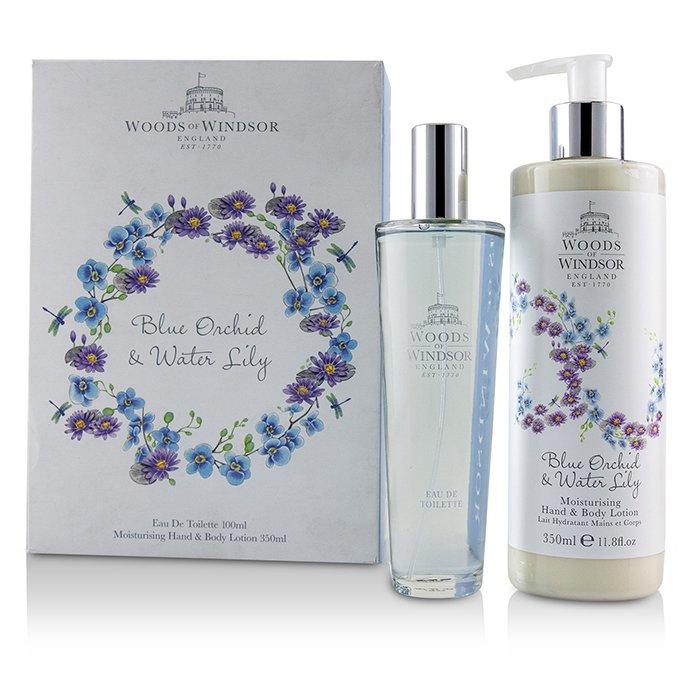 Blue Orchid & Water Lily Coffret: Eau De Toilette Spray 100ml/3.3oz + Moisturising Hand & Body Lotion 350ml/11.8oz - 2pcs