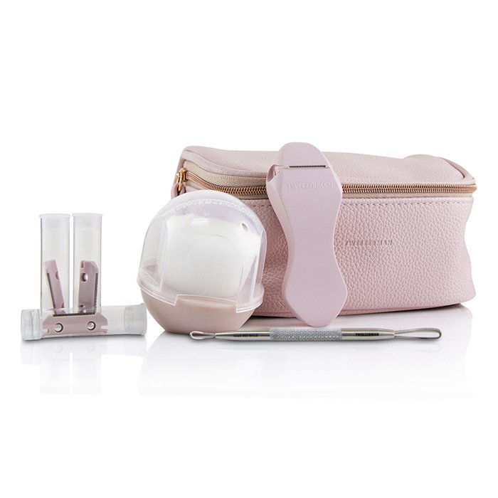 Bright Complexion Prep Set: Complexion Cleansing Brush + Bright Complexion Facial Dermaplaner + No Slip Skincare Tool + Bag - 3pcs + 1 Bag