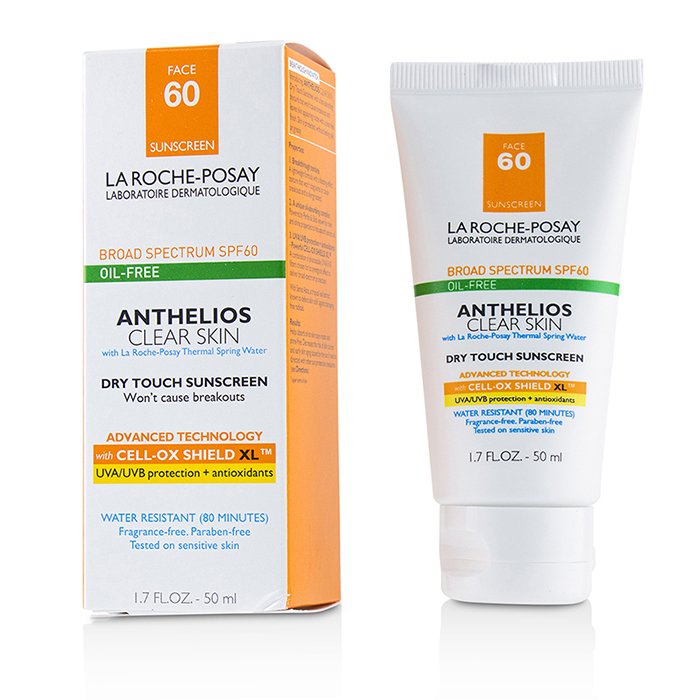 Anthelios Clear Skin Dry Touch Sunscreen For Face Spf 60 - Oil-free - 50ml/1.7oz