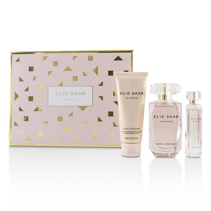 Le Parfum Rose Couture Coffret: Eau De Toilette Spray 90ml/3oz + Floral Body Lotion 75ml/2.5oz + Eau De Toilette Spray 10ml/0.33oz - 3pcs