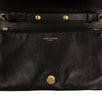 Angie Chain Diamond Quilted Lambskin Leather Handbag - Black
