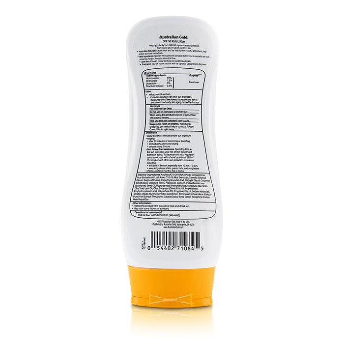 Lotion Sunscreen Broad Spectrum Spf 50 With Soothing Aloe Vera - For Kids - 237ml/8oz