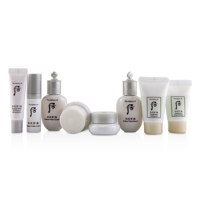 Gongjinhyang Seol Radiant Whitening 8 Pcs Gift Set: Balancer + Emulsion + Essence + Moisture Cream + Ultimate Corrector +sun. - 8pcs