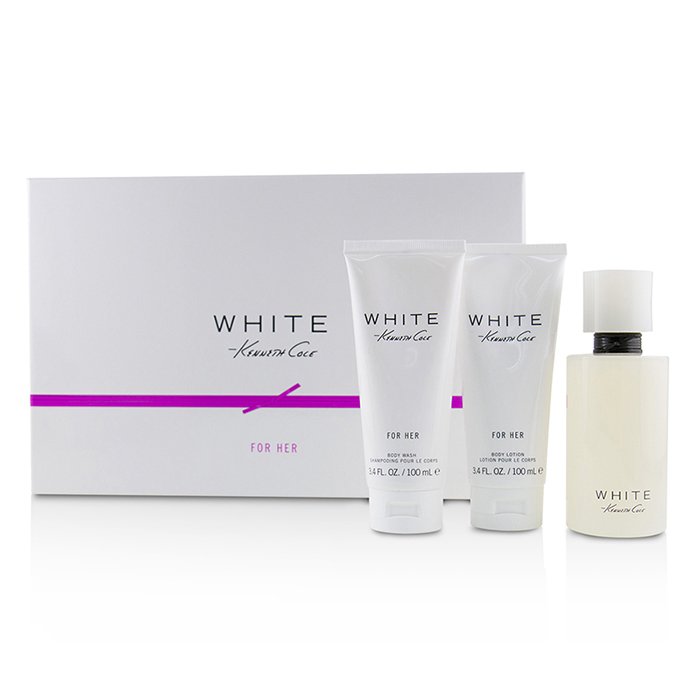 White Coffret: Eau De Parfum Spray 100ml/3.4oz + Body Lotion 100ml/3.4oz + Bath & Shower Gel 100ml/3.4oz - 3pcs