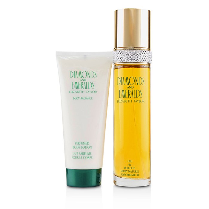 Diamond & Emerald Coffret: Eau De Toilette Spray 100ml/3.3oz + Perfumed Body Lotion 100ml/3.3oz - 2pcs