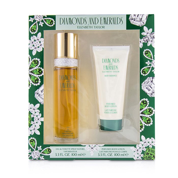 Diamond & Emerald Coffret: Eau De Toilette Spray 100ml/3.3oz + Perfumed Body Lotion 100ml/3.3oz - 2pcs
