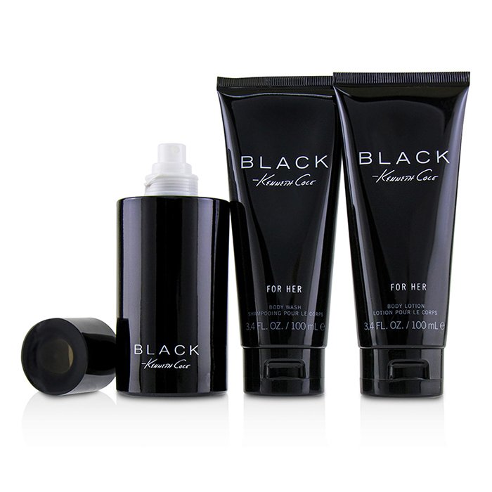 Black Coffret: Eau De Parfum Spray 100ml/3.4oz + Body Lotion 100ml/3.4oz + Bath & Shower Gel 100ml/3.4oz - 3pcs