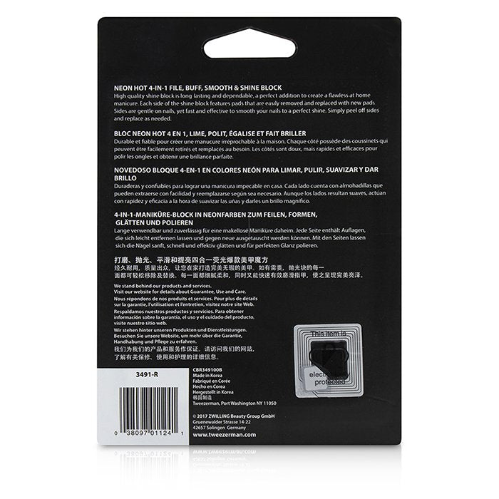 Neon Hot 4 In 1 File, Buff, Smooth & Shine Block - -