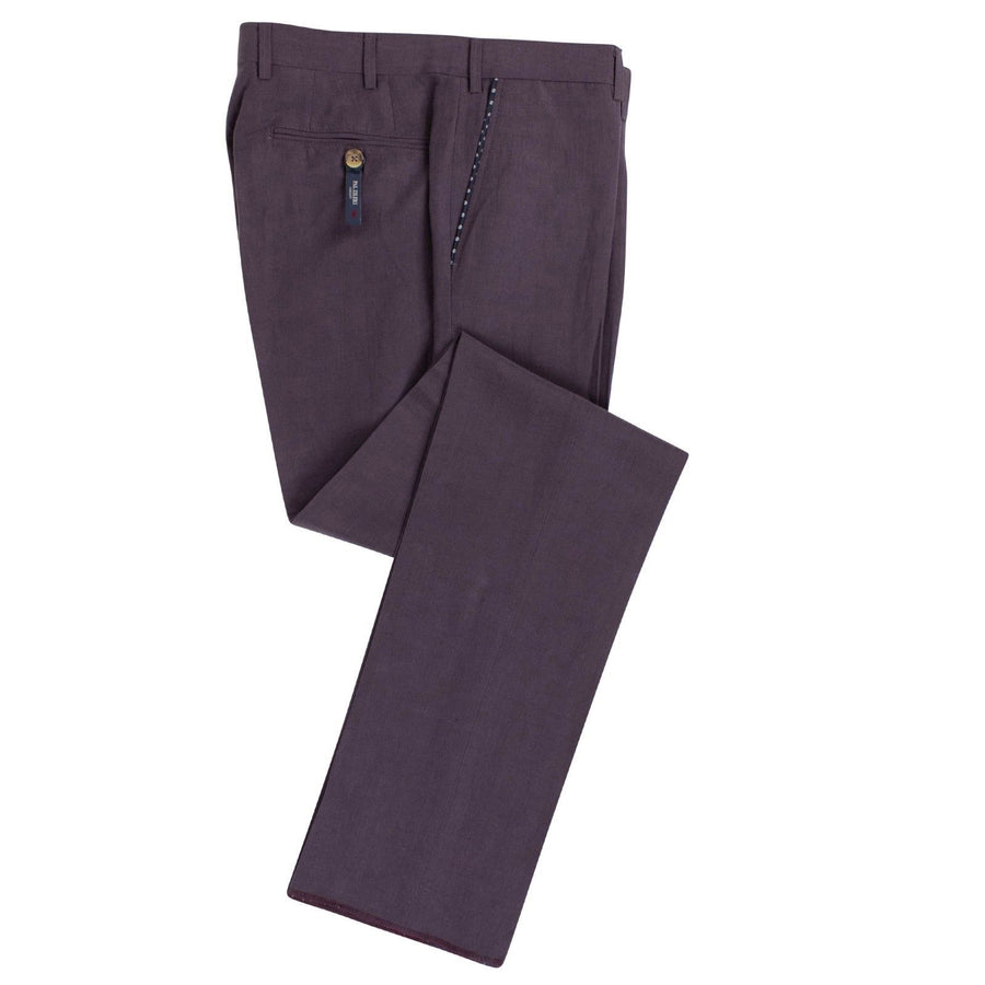 Purple Silk Blend Dress Pants