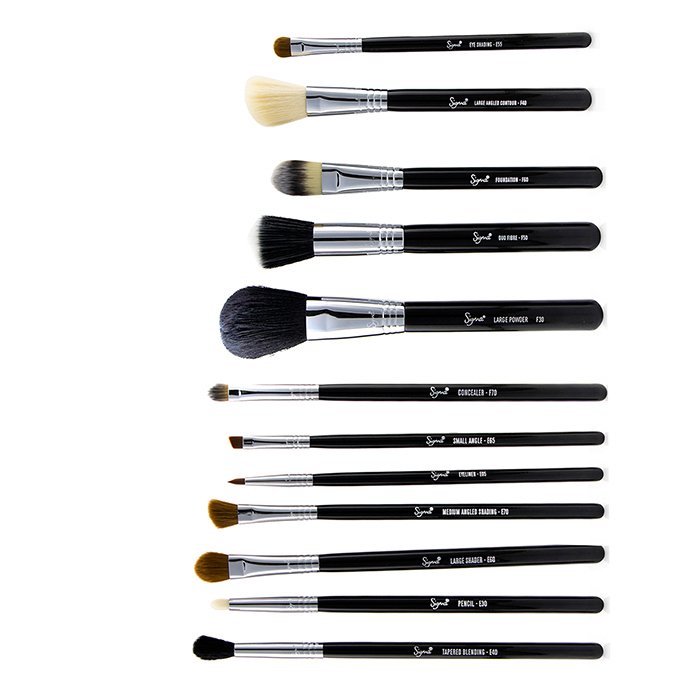 Essential Kit Professional Brush Collection - # Black - 12pcs