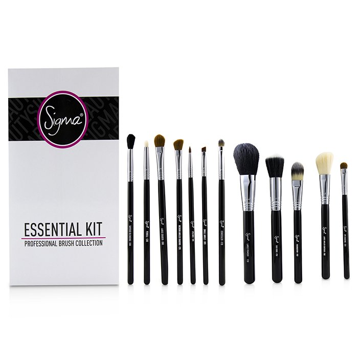 Essential Kit Professional Brush Collection - # Black - 12pcs