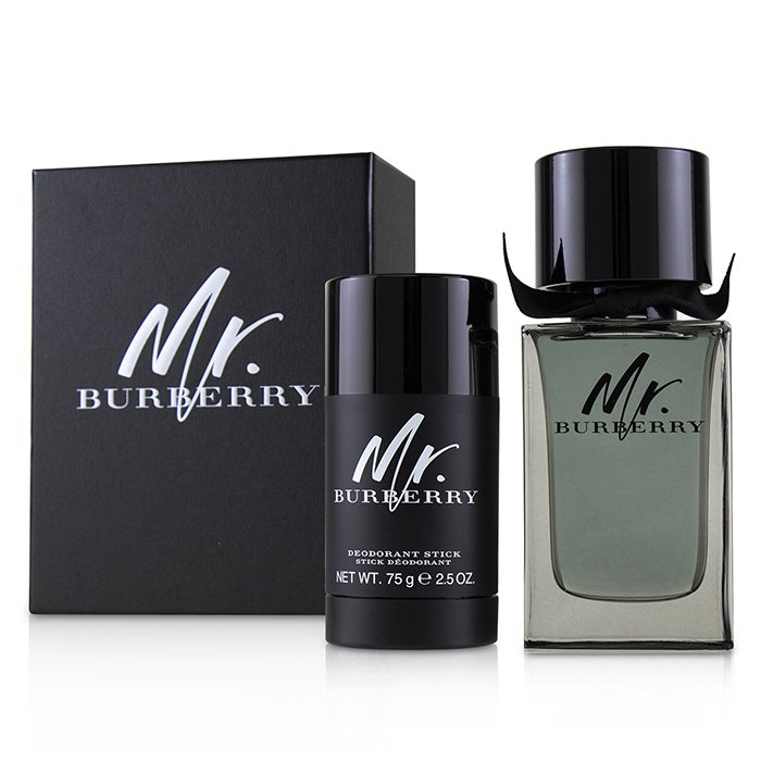 Mr. Burberry Coffret: Eau De Toilette Spray 100ml/3.3oz + Deodorant Stick 75g/2.5oz - 2pcs