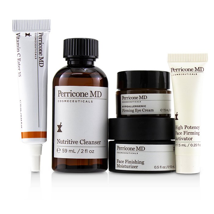 Discover The Power Essentials Kit: Nutritive Cleanser+firming Activator+finishing Moisturizer+eye Cream+vitamin C Ester - 5pcs