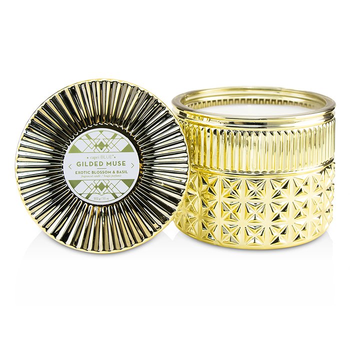 Gilded Muse Faceted Jar Candle - Exotic Blossom & Basil - 312g/11oz