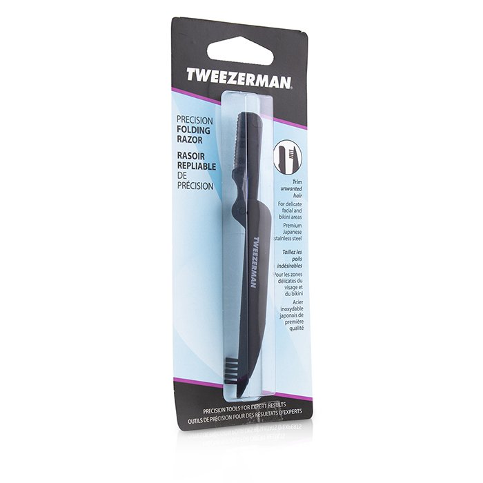Precision Folding Brow Razor - Black - -